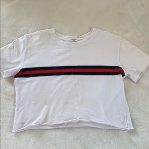 Striped Brandy Melville Cropped T-shirt
